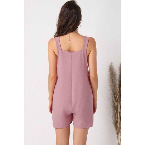 Azura Exchange  Textured Romper with Adjustable Straps - Picture 5 of 8